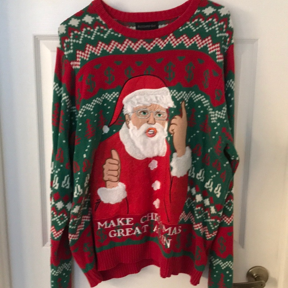 Ugly Christmas Sweater - Trump